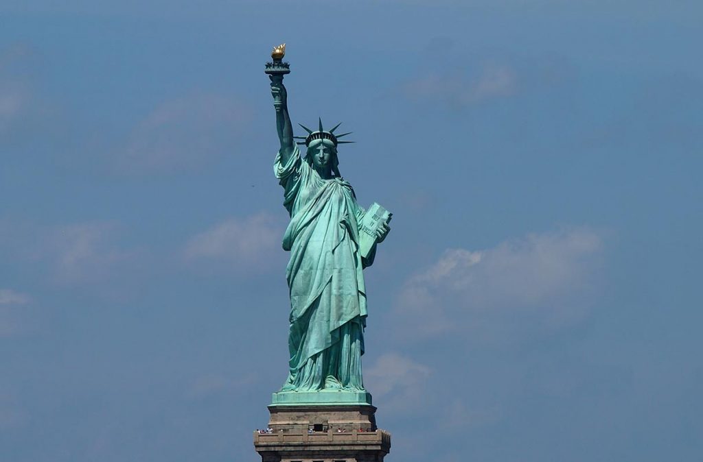 Die Freiheitsstatue von Amerika