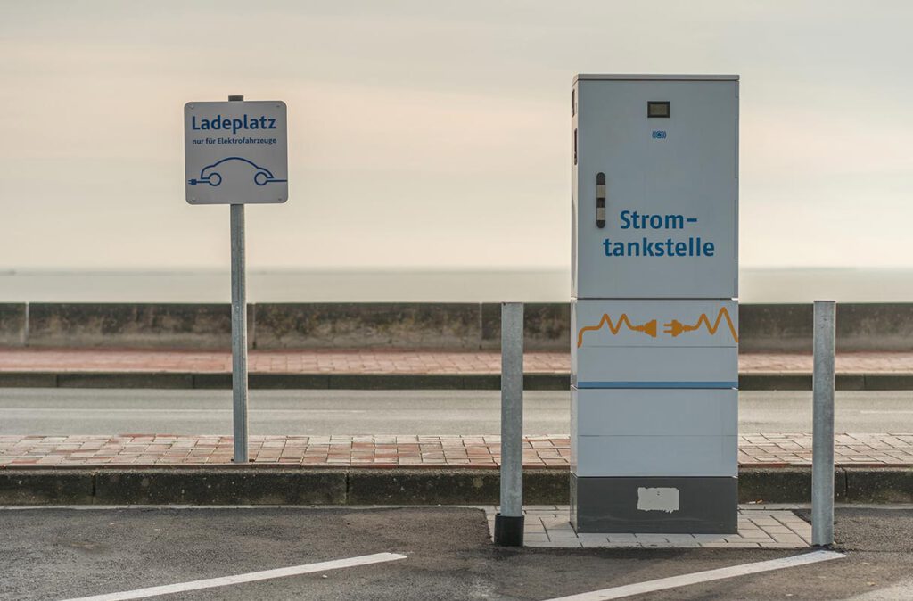 Eine Aufladestation für e-Autos
